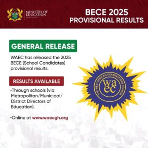 WAEC Releases 2025 BECE Results: 895 Results Cancelled, 1,333 Withheld